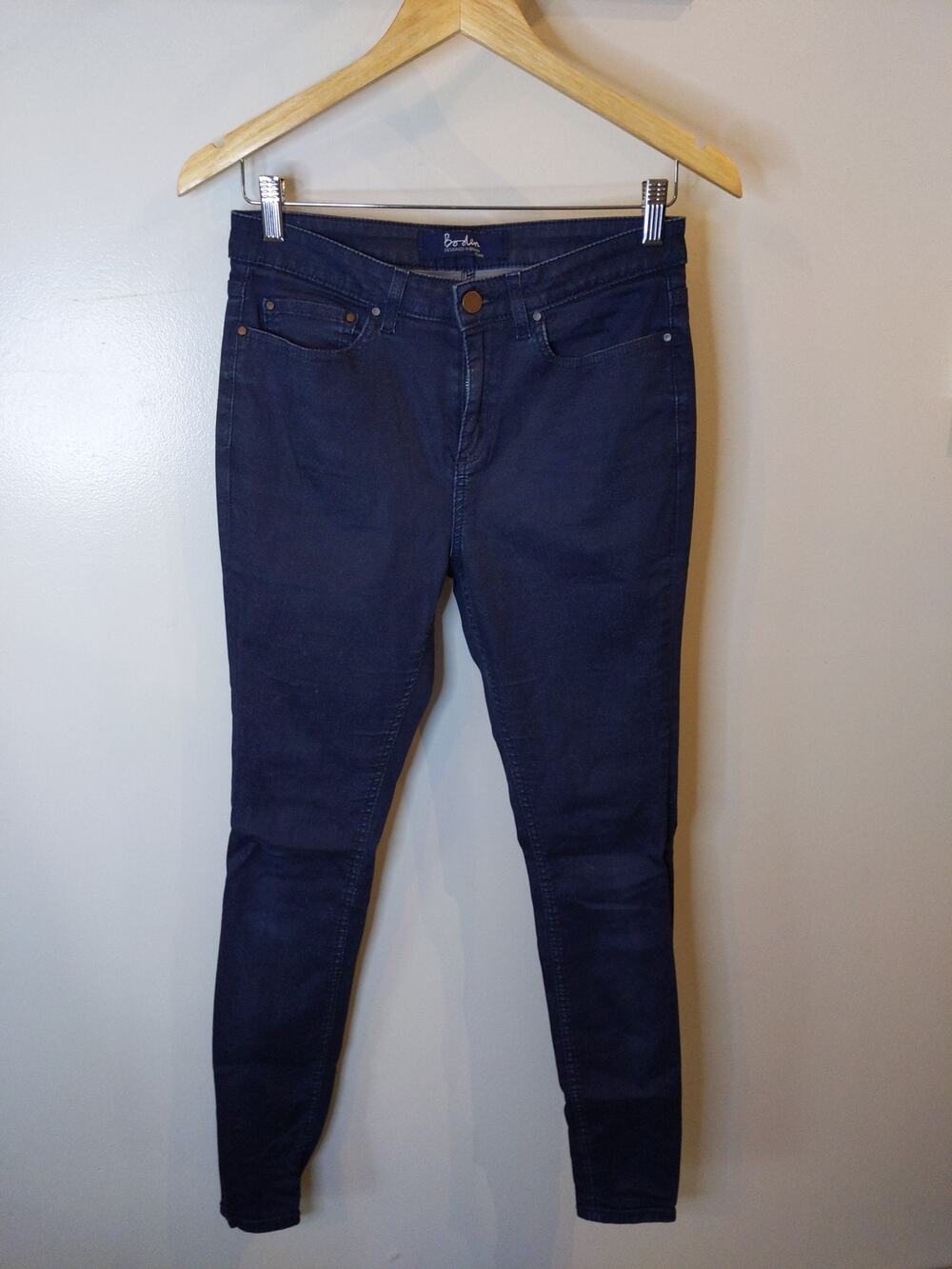 Boden The Mayfair Modern Skinny Jeans Dark Wash Sparkle Size 6 British Preppy